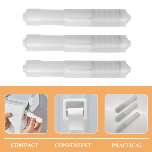 Witte, verstelbare plastic toiletpapierhouder 1