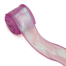 Fishtail Nylon Ribbon For Dress Trimming And Card- rose purple1