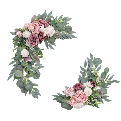 Artificial Rose & Peony Wedding Arch Swag Set 1