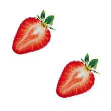 2Pcs Strawberry Acrylic Bookmarks Creative Book Page Markers