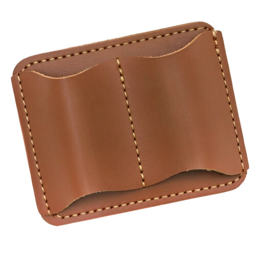 PU Leather Double Pen Double Pen Clip Case Organizers Design-1