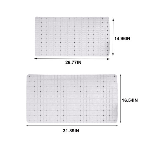 Non-Slip Bath Mat PVC 81x42cm Machine Washable 2