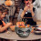 Animated Halloween Pumpkin Candy Jar with Ghost Hand & LED 3