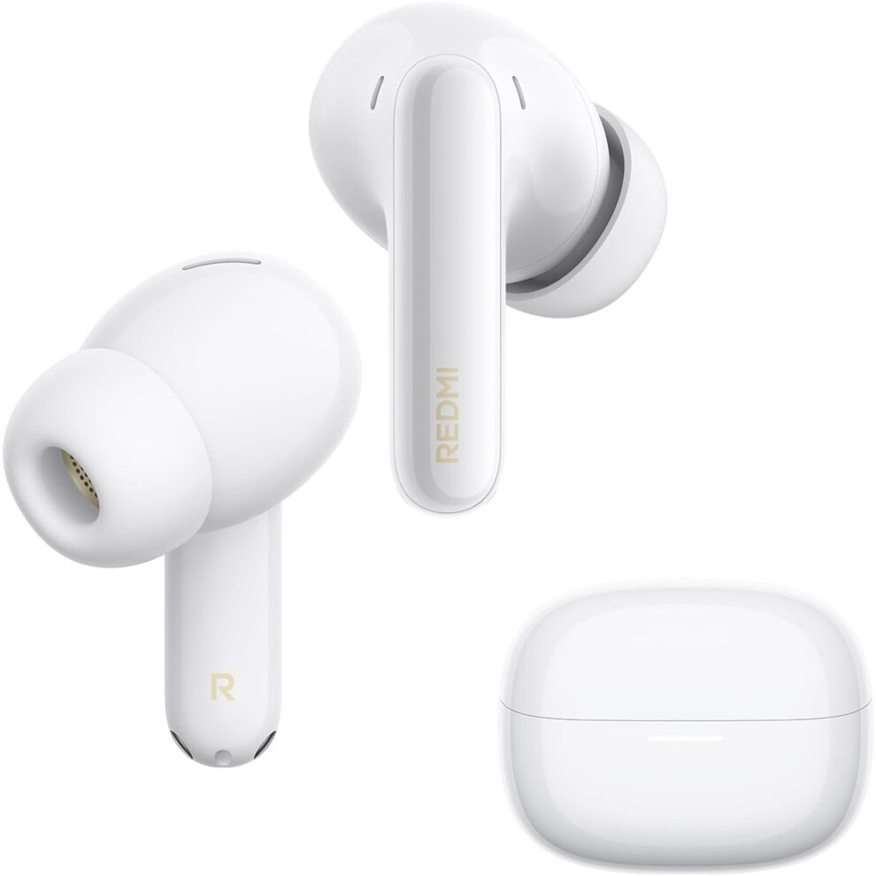 Xiaomi (White) Redmi Buds 8 Pro, Bluetooth Earbuds In-Ear, 55Db Active Noise Cancelling,33H Battery Life, Black/White/Blue