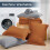 Queen Comforter Set Ultra Soft Orange Light Grey 7-Piece 4