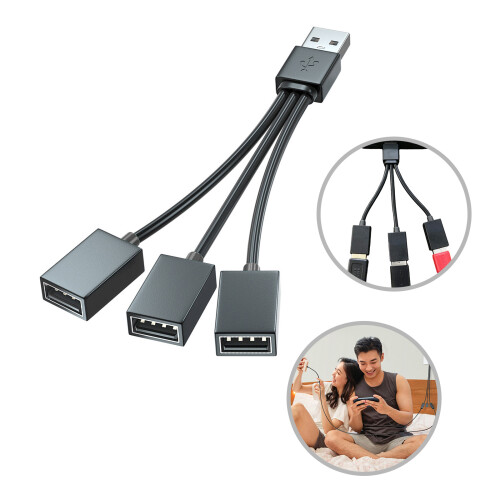 Multifunctionele USB2.0-splitter 1 tot 3 poortadapters voor 1