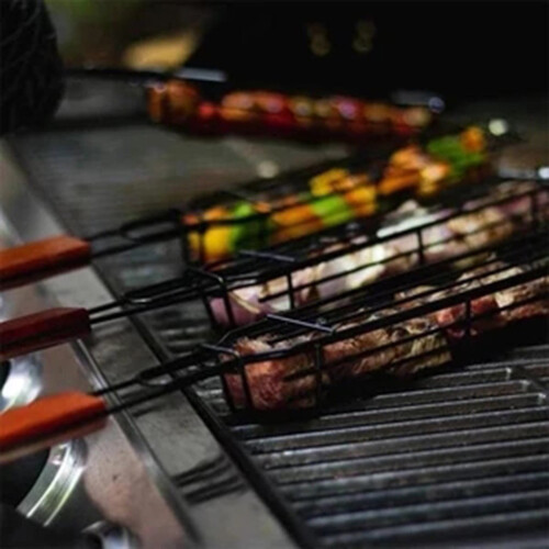 Panier à barbecue en acier inoxydable avec brochettes 1