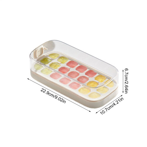 Silicone Ice Cube Tray with Lid – 21-Cavity, Flexible & 1