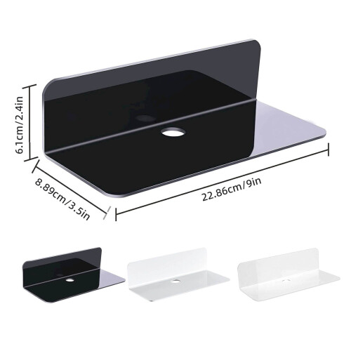 Acrylic Floating Shelf 9 in x 3.5 in White 2