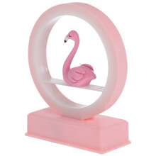 Nočné svetlo Flamingo – živicová stolová lampa s upokojujúcim efektom