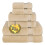 Ensemble de 6 serviettes de bain 100 % coton beige 1
