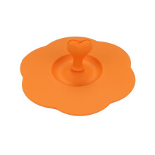 Couvercle de tasse en silicone en forme de cœur 10 cm