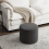 Repose-pieds Ottoman Pouf Boucle Rond – Gris 1