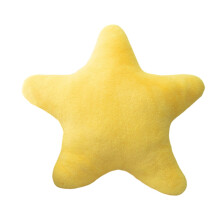 Coussin en peluche jaune en forme d'étoile, 40 cm