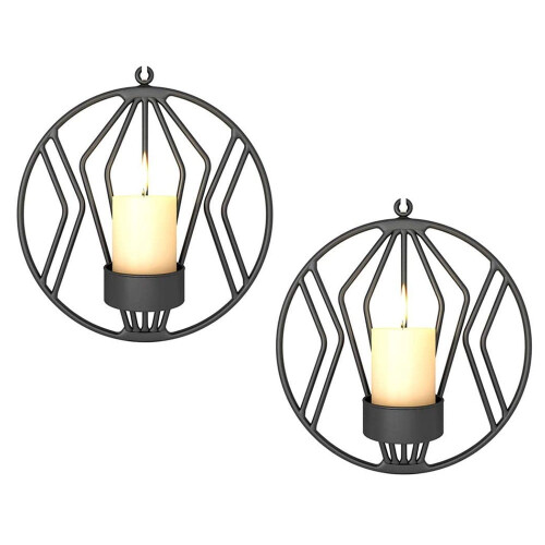 Metal væglyslampe – geometrisk design, 19 cm