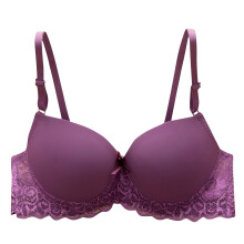 Sujetador de mujer con tirantes de encaje – Morado, Talla L