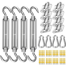 Kit de fixation pour voile d'ombrage, 80 pièces, acier inoxydable 304