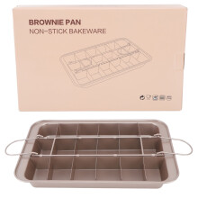 Roestvrijstalen browniebakvorm met antiaanbaklaag, vierkant, 1 stuk
