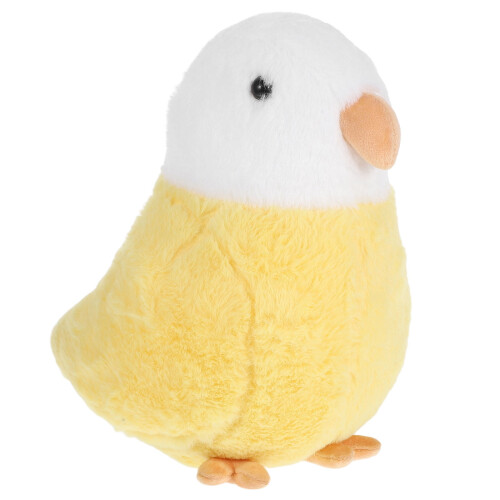 Coussin en peluche perroquet jaune – 29 cm