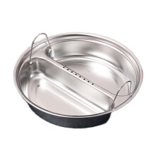 Round Stainless Steel Steamer Plate with Double Handle and