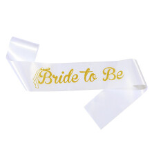 Fascia da sposa per feste con stampa di lettere – Poliestere e spandex