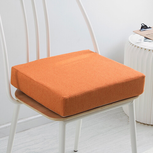 Cuscino per sedia in cotone e lino, 40x40 cm, spessore 5 cm.