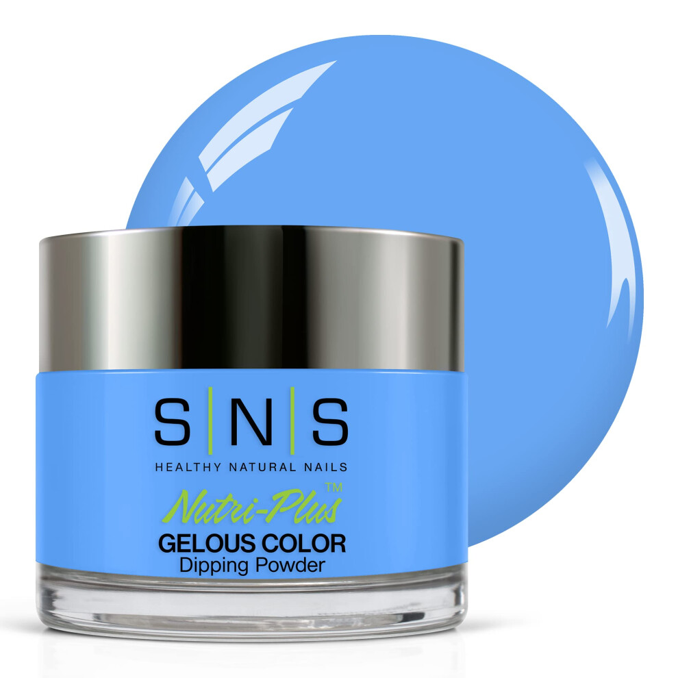 Sns Healthy Natural Blue Sns Nail Dip Powder, Gelous Color Dipping Powder - Love Is Blind (Blue), Ee15 - Long-Lasting Acrylic Nail Color & Polish Lasts 14 Days - Low-Odor & No