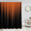 Orange Svart Duschdraperi Abstrakt Ombre Terrakotta Boho 2