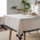 Knitterfreie, waschbare Tischdecke mit Fransen 3