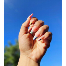 Colección de Uñas Falsas Tip Beauty | 28 Uñas Falsas & Pegamento Especializado