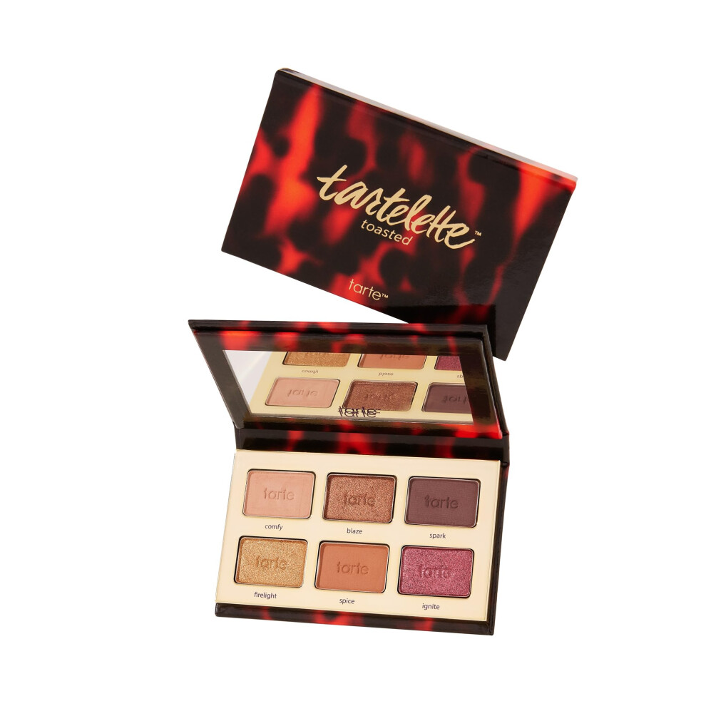 Tarte Bronze Tartelette Toasted Mini Amazonian Clay Palette - Eyeshadow Palette With Shimmer & Matte Neutrals, Longwear Pigment & Blendable Lightweigh
