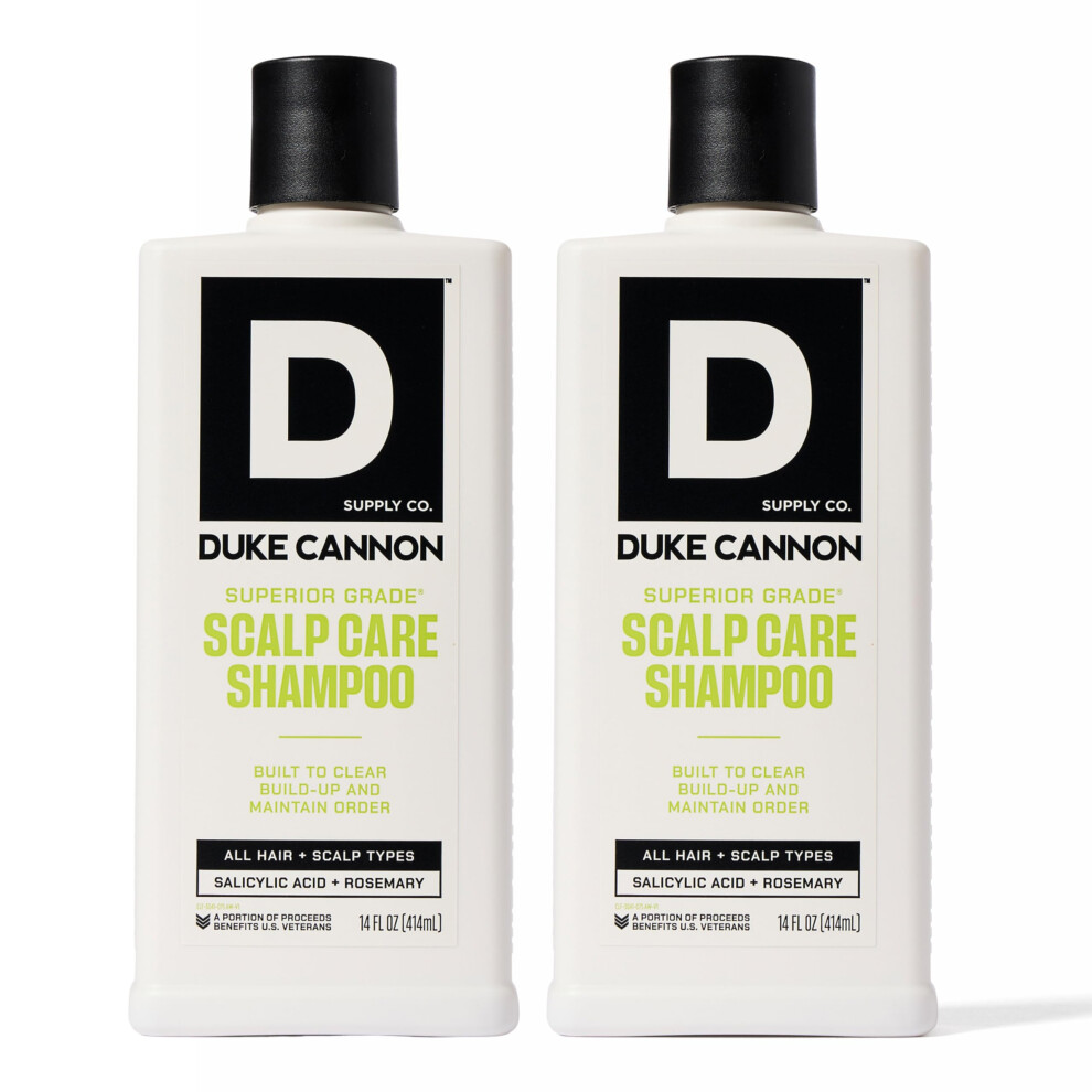 Duke Cannon Supply C Duke Cannon Superior Grade Scalp Care Shampoo For Men, 14 Oz - Salicylic Acid For Build-Up Removal, Rosemary & Arnica For Scalp Soothing, Wheat Protei