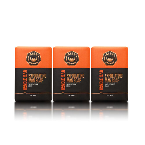 GIBS Handle Bar, Exfoliërend, Langdurig, Citrus, 7oz Zeep (3PACK)