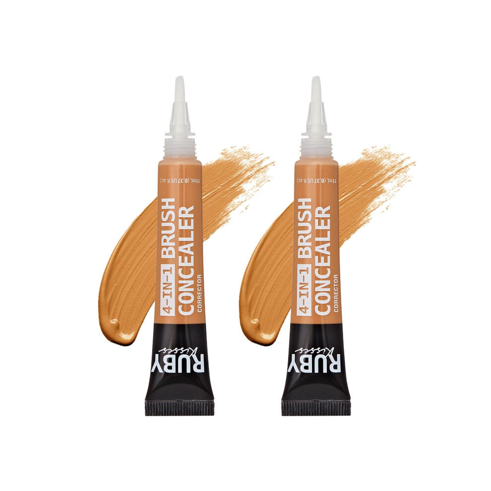 Ruby Kisses 4-In-1 Concealer, Color Corrector, Contour & Highlight, Full Coverage Natural Finish Covers Under Eye Circles & Blemishes, Hydrating & Lon
