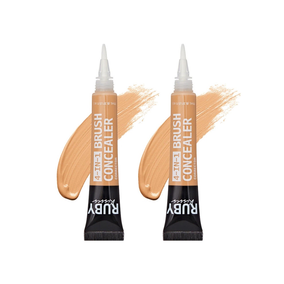 Ruby Kisses 4-In-1 Concealer, Color Corrector, Contour & Highlight, Full Coverage Natural Finish Covers Under Eye Circles & Blemishes, Hydrating & Lon