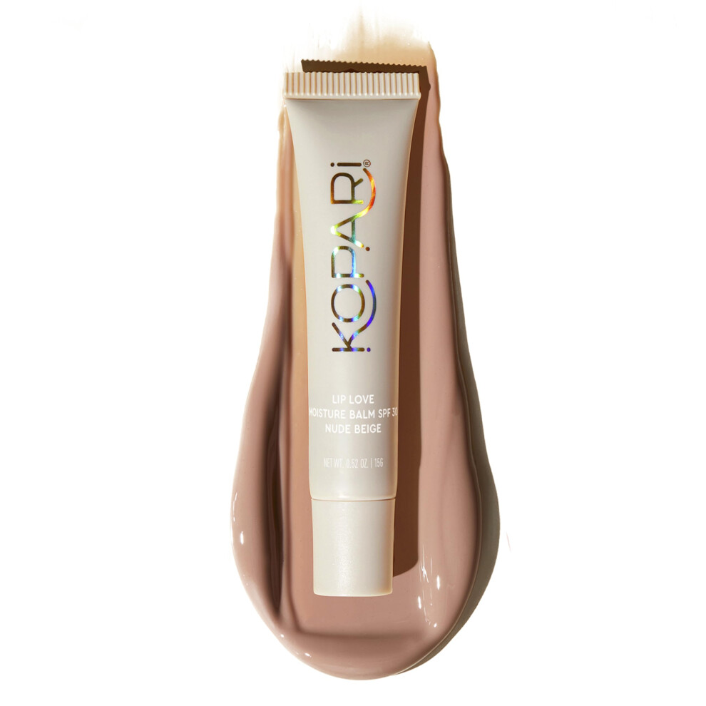 Kopari Beige Lip Love Moisture Balm In Nude Spf 30 - Mineral Zinc Oxide Tinted Lip Sunscreen, Ceramide Barrier-Boosting Hydration, Clean Vegan, 0.35 O