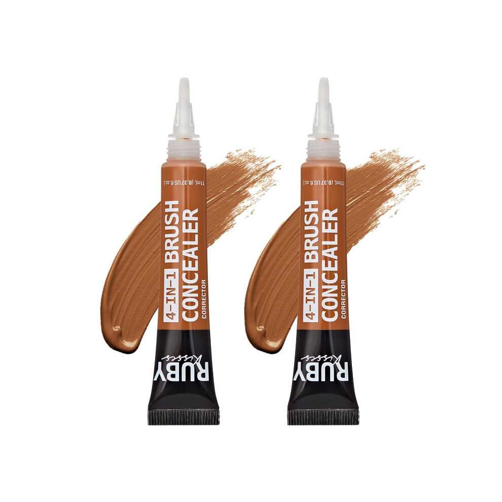 Ruby Kisses 4-In-1 Concealer, Color Corrector, Contour & Highlight, Full Coverage Natural Finish Covers Under Eye Circles & Blemishes, Hydrating & Lon