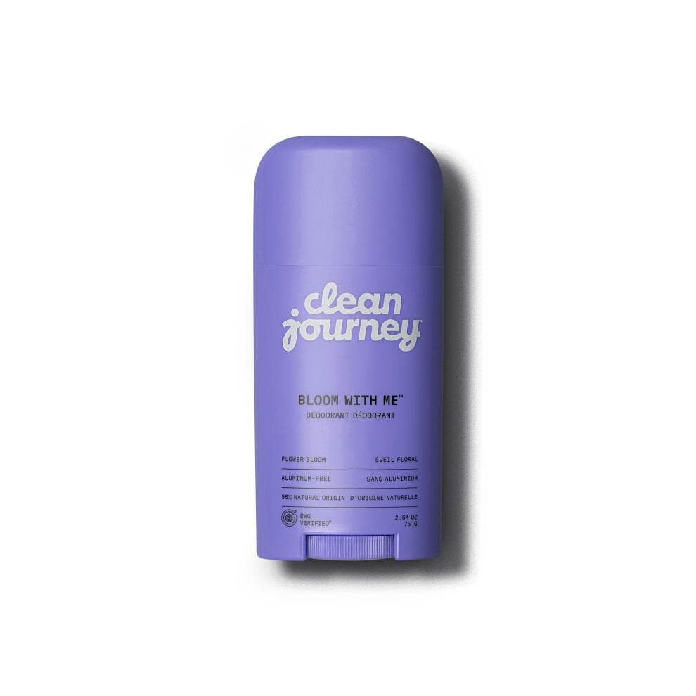 Cleanjourney Aluminum-Free Deodorant, Odor Control With Baking Soda, Natural Origin Ingredients, Ewg Verified & No Harmful Chemicals, Vegan, Bloom Wit
