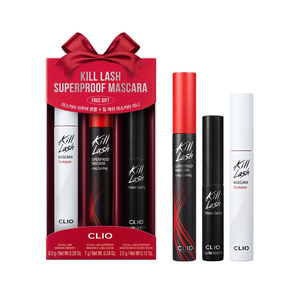 Clio Professional Clio Kill Lash Superproof Mascara Fine, Waterproof Fixing Mascara, Natural Defining Look, Long-Lasting & Lengthening, Clump & Smudge-Free, For Sensiti