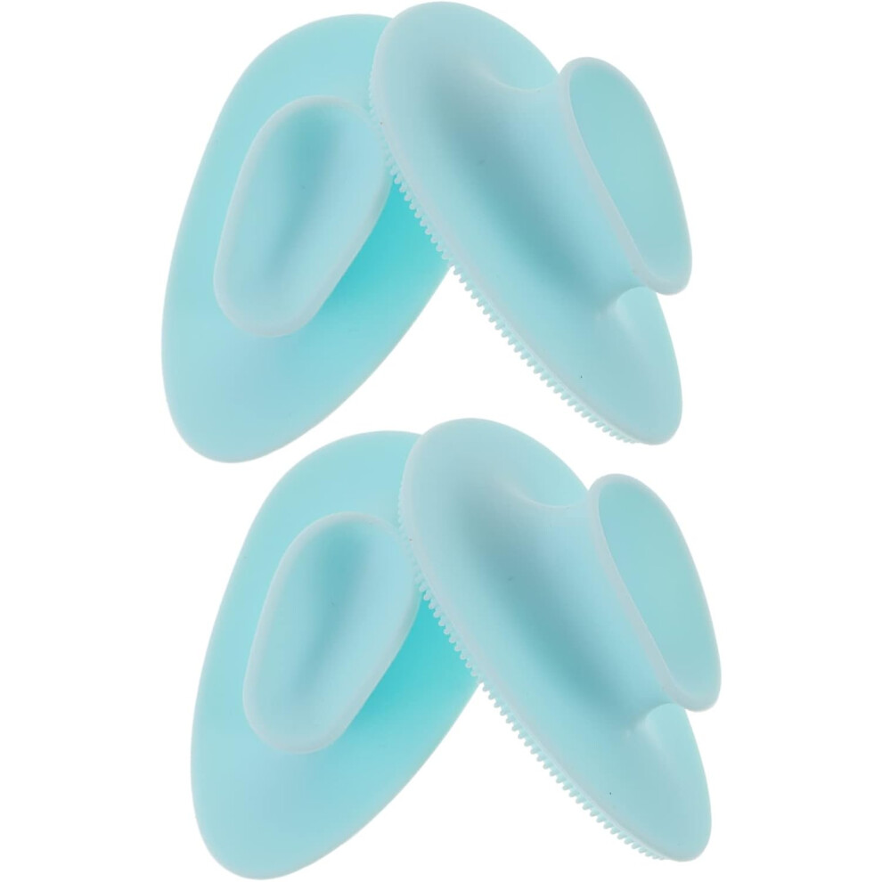 Hkhbjs 4Pcs Silicone Face Brush For Exfoliating And Cleansing For Facial Scrubbing And Shower Use