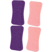 4pcs Pé Pumice Scrubbers Pedicure Ferramentas reutilizáveis Pele amigável Pu Callus Remover