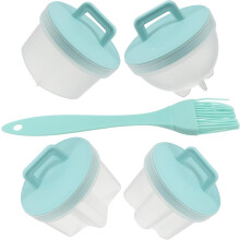 Lot de 4 moules à œufs pochés antiadhésifs, accessoire de cuisine