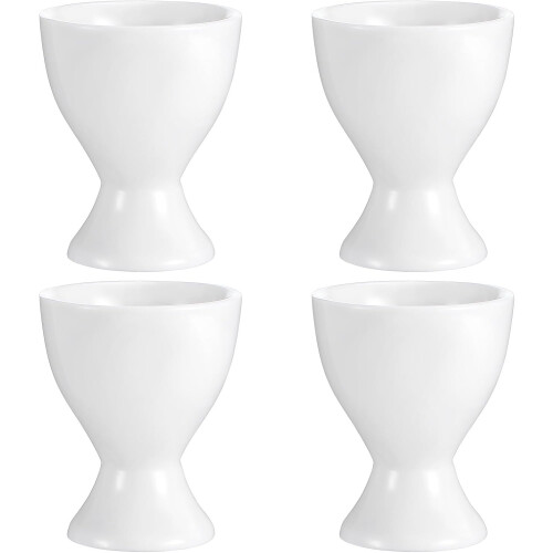 4 Pcs Small Ceramic Egg Cups for Hard Boiled Eggs Serveware Set for Breakfast and Table Use