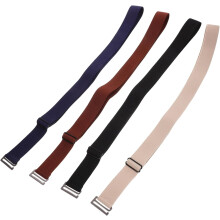 4 Stück verstellbare elastische Taillengürtel für Damen, dehnbare, unsichtbare Jeansgürtel in Schwarz, Braun und Khaki, bequem