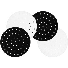 Lot de 4 tapis de cuisson vapeur réutilisables pour friteuse à air chaud, en tissu haute température antiadhésif