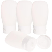 4-teiliges Reise-Kosmetikspender-Set, 30 ml Kunststoff-Quetschflaschen mit Klappdeckel