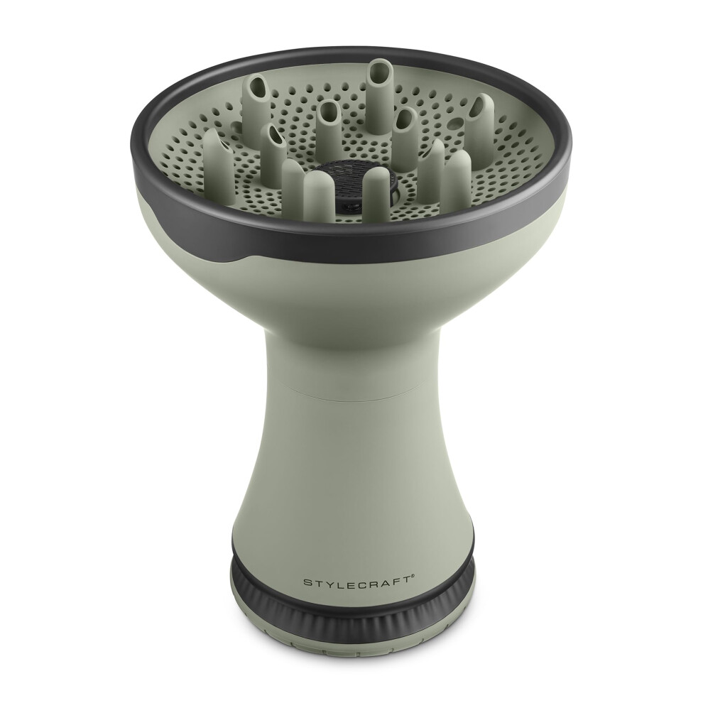 Stylecraft Sage Collection Diffuser Hair Dryer For Curly Hair, Ion Generator For Frizz-Free Curls