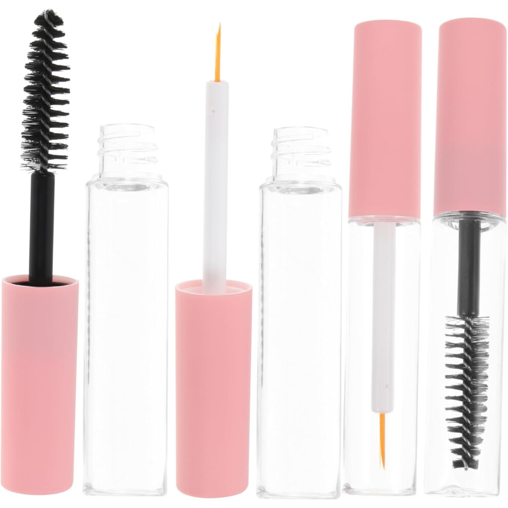 Hkhbjs 4Pcs Refillable Lash Mascara Container Bottles 10Ml Pet Material Portable Empty Eyeliner And Lip Gloss