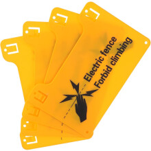 4Pcs High Voltage Electric Fence Warning Signs 20X12.8Cm Plastic Security Labels Climbing Prohibition