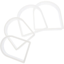 4pcs Geometric Cookie Cutter Cake Fondant Cutter Plastic Lightweight Easy to Clean Creative Simple Structure Baking DIY Tool